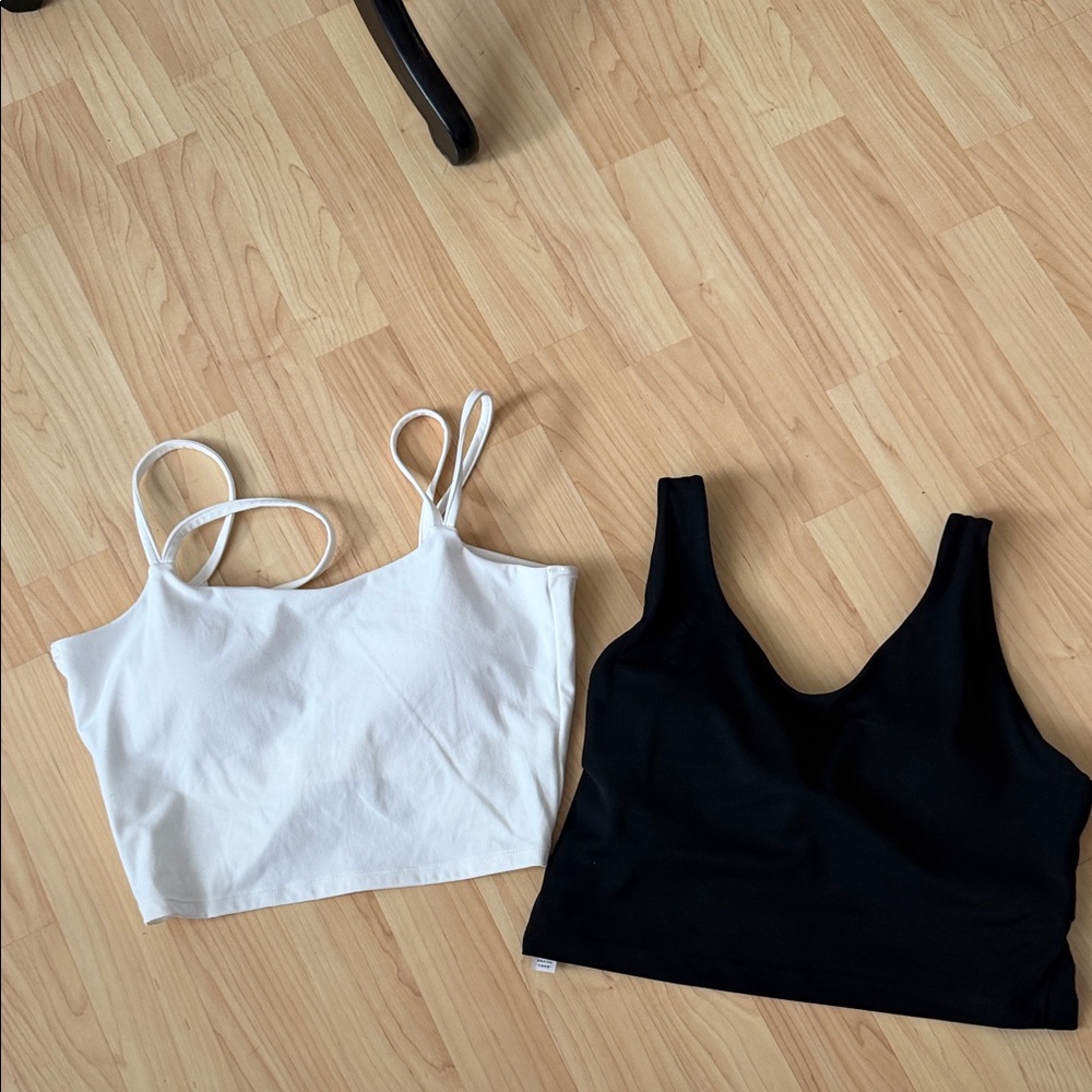 White and Black Crop Tops